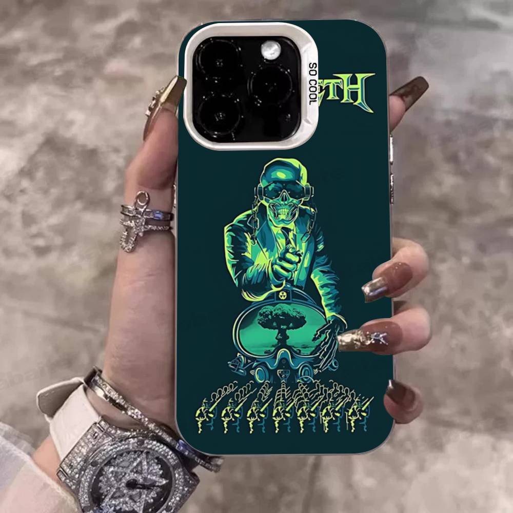 1 шт. Чехол для телефона M-MegadethS Rock Metal Для IPhone 17 16 15 14 13 12 11 Plus Pro Max Pro Цвет Матовый Чехол