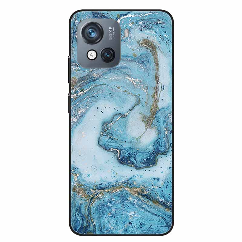 For Blackview Oscal C80 Case C 80 Marble Printing TPU Silicon Soft Phone Covers for Oscal C80 OscalC80 Back Cases Black Shells