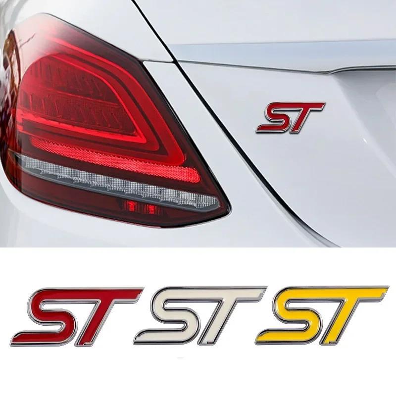 3D металлическая эмблема ST на переднюю решетку радиатора, наклейка на заднее крыло багажника автомобиля для Focus Mondeo Fiesta Edge Escort MK2 MK3 MK4 MK5 MK7