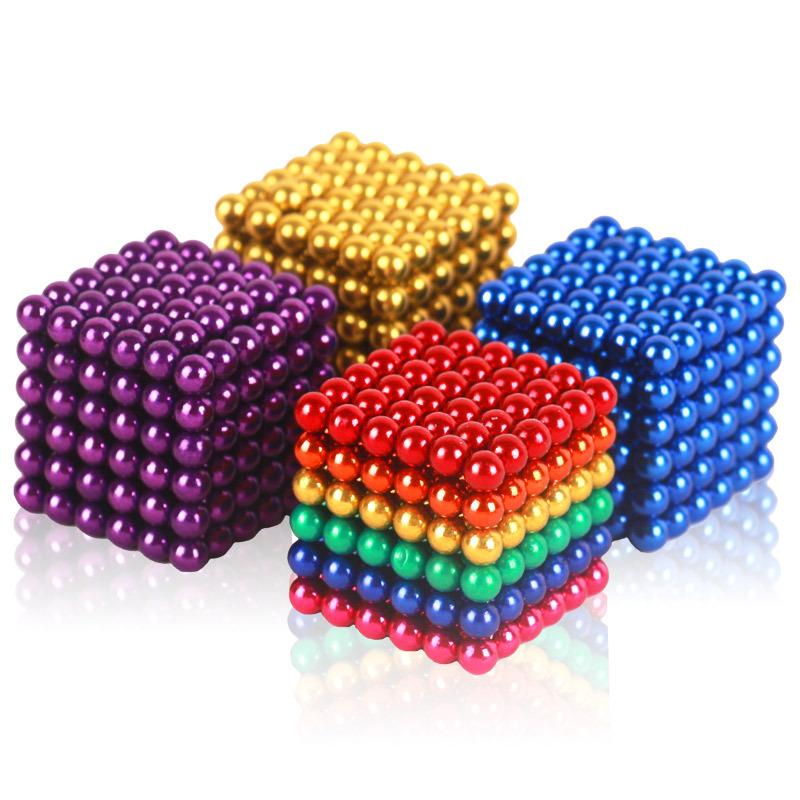 5mm 216Pcs 3D DIY Magentic Balls Buckyballs Decompression Toys Gifts All Kinds Of Colors Puzzle Education Sphere Cube Beads