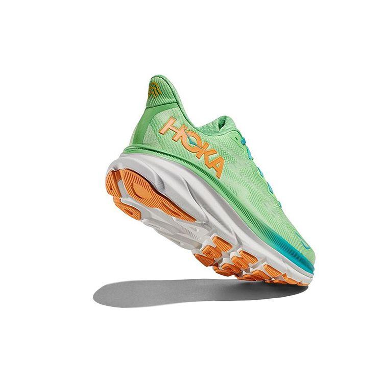 Мужские кроссовки HOKA Clifton 9 Wide Zest Lime Glow зеленые 1132210-ZLGL