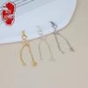 S925 Silver Gold-Plated Adjustable Chain Tray for DIY Accessories