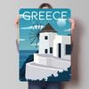 Mykonos Windmill Greece Tinplate Signs Travel Poster Man Cave Custom Metal Sign for Wall Art Decoration Home Decoration Luxury
