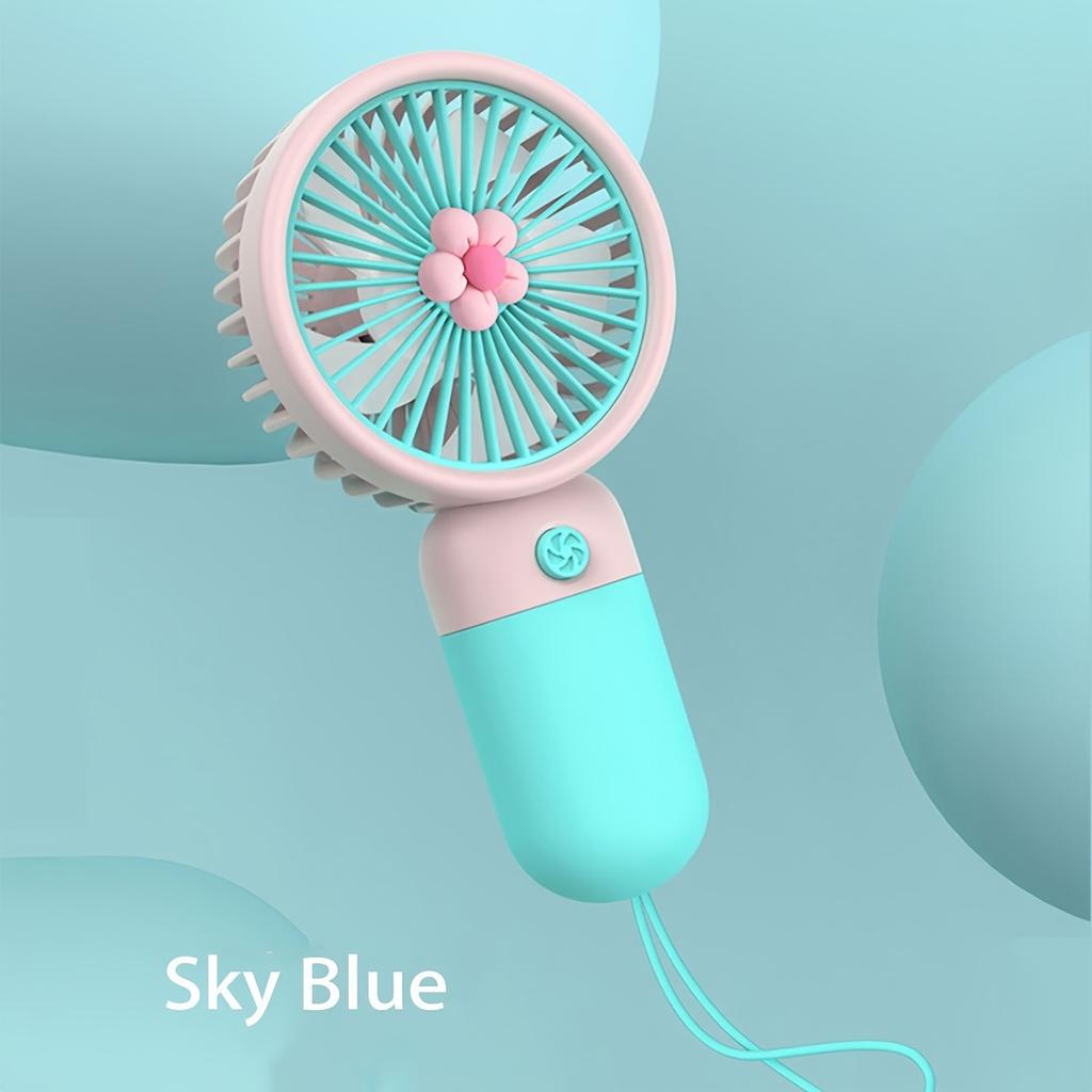 Портативный небольшой USB-вентилятор с зарядкой, портативный электрический вентилятор, домашний и наружный мини-симпатичный подвесной веревочный вентилятор