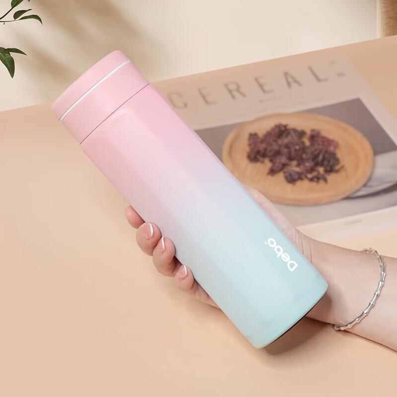 Debo Vincent 450ml Gold Octagonal Insulated Tea Mug