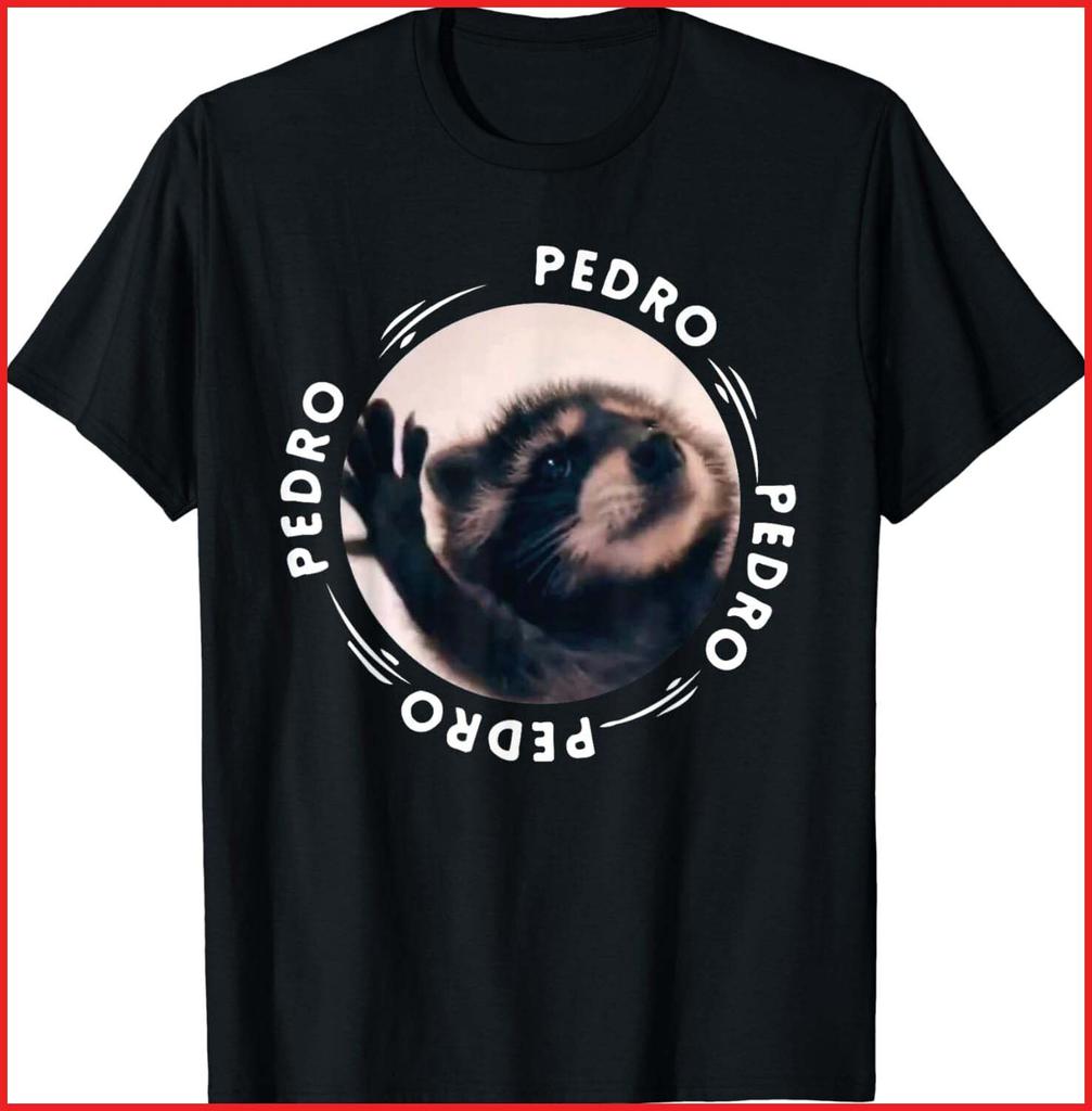 Pedro Dancing Raccoon Pedro Pedro Dancing Raccoon Meme Black T-Shirt S-5XL