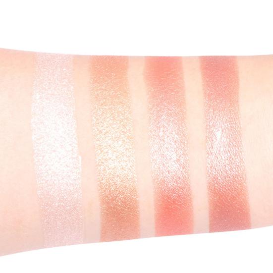 Палитра румян Водостойкая шелковистая 4-цветная хайлайтер-палетка теней для век для вечеринки