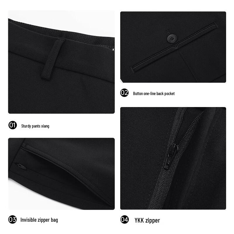 LILANZ Men's Winter Far Infrared Fleece-Lined Business Casual Pants