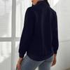 Women's Fashion Autumn And Winter Solid Colour Zipper Pocket Standing Collar Casual Sweatshirt