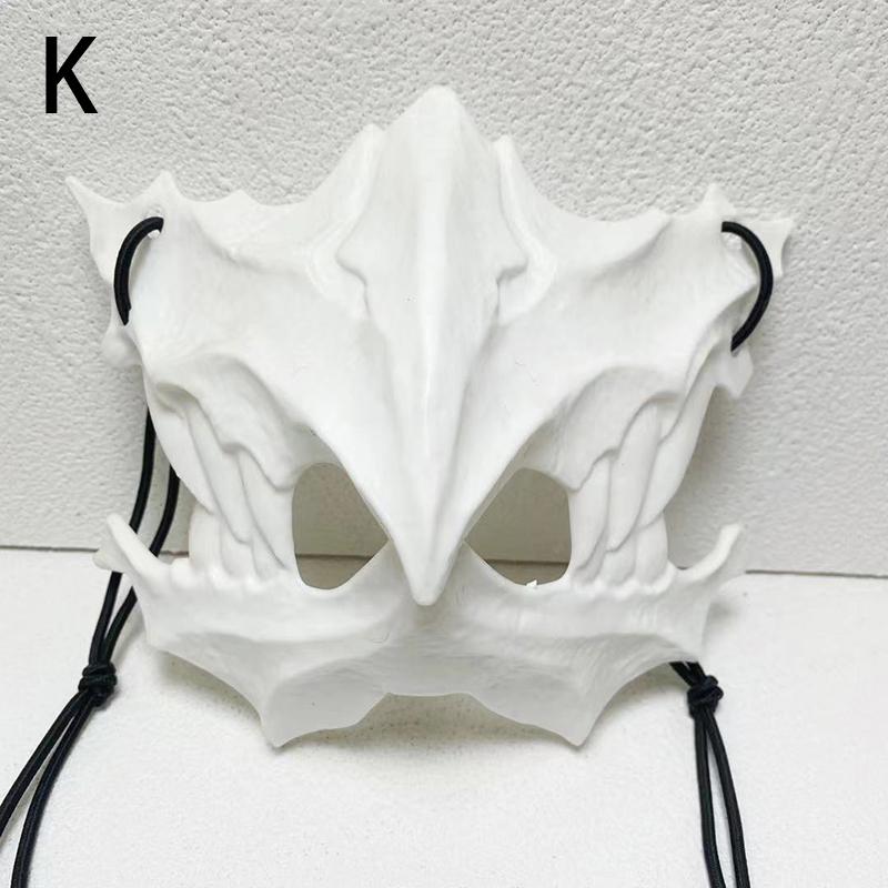 Японский Хэллоуин Аниме Половина Маска Скелет Животного Маска Дракона Скелет Косплей