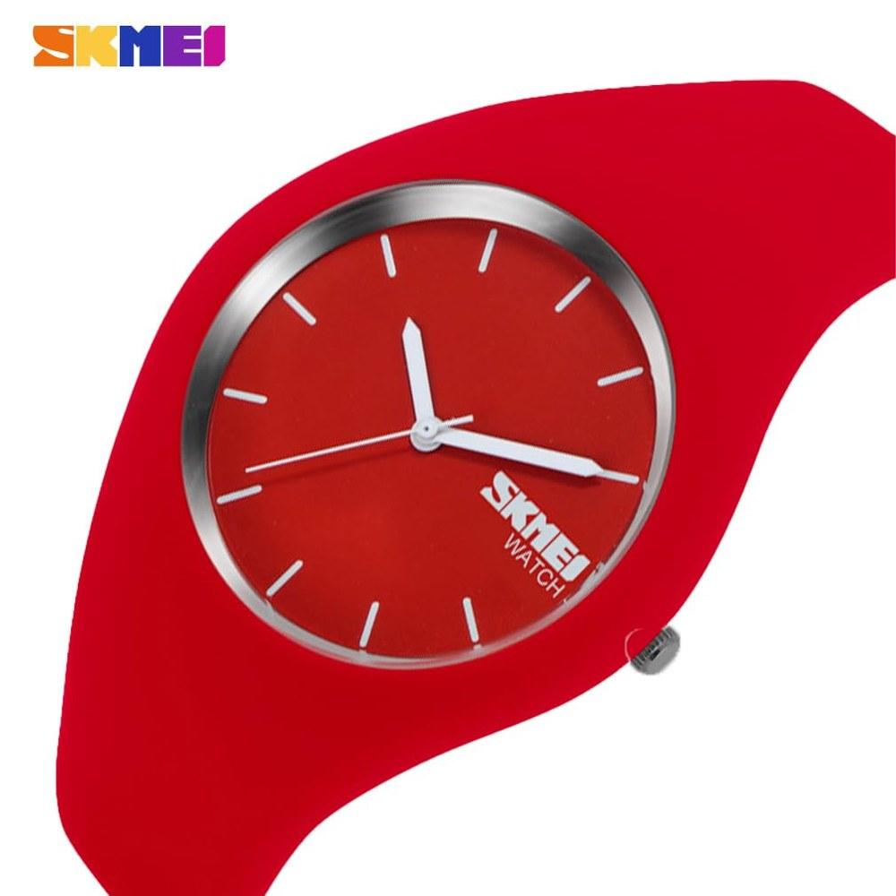 SKMEI Women's Wristwatch Sport Silicone Waterproof Casual Analog Watch Red Gift High School Cute Simple