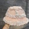 Polyester Fiber Knit Beanie Thick Knit Winter Hat Soft Texture Bucket Hat  Cold Weather