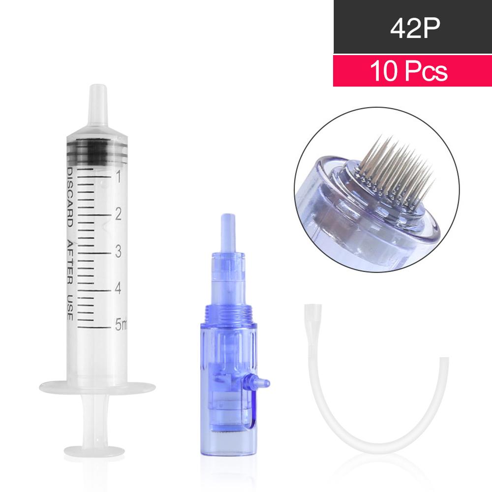 10Pcs Replaceable Disposable Hydra Meso Pen Cartridges Needle Derma Pen Replace Needles For Hydra Gun Mesotherapy Liquid Injecto Tools Derma Stamp Pen