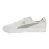 Puma Clyde Mij Удобные Универсальные Кроссовки с Низким Верхом Кроссовки Унисекс Белые Серебристые 394497-01
