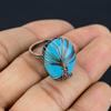Tree Of Life Aqua Chalcedony Gemstone Copper Wire Wrapped Handmade Jewelry Ring For Gift All Size
