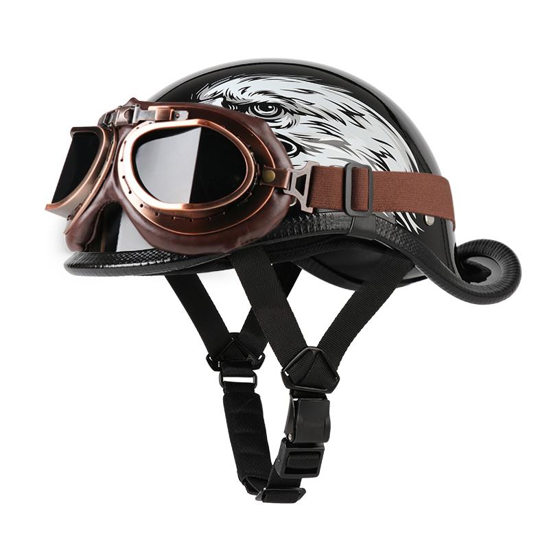 VGV Полушлем мотоциклетный шлем Электромобиль велосипед Езда Локомотив для Круизера Ретро Четыре сезона Унисекс подросток ребенок