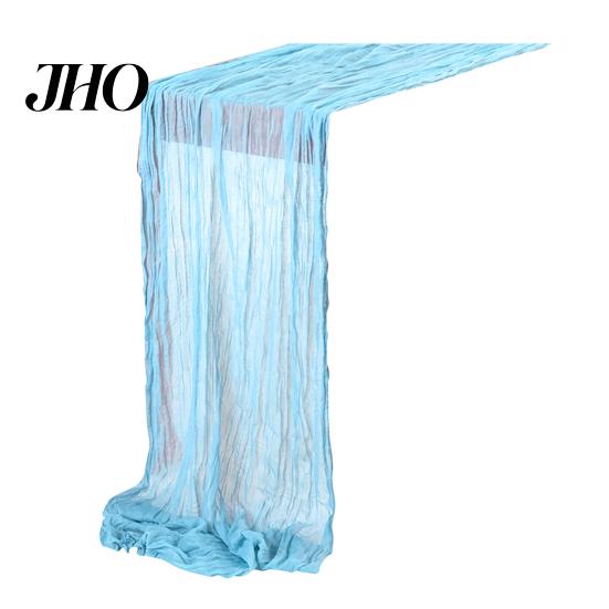 Tablecloth Decor Table Runner Rustic Soft Washable Party Decoration Non-Fading Hand-dyed Wedding Cloth