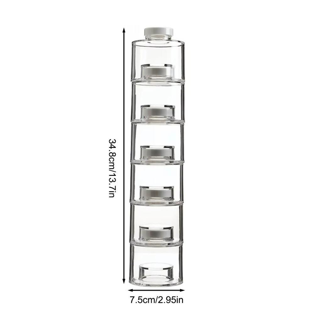 Компактная башня для специй, прозрачные бутылочки для приправ, штабелируемая подставка для специй для соли, специй