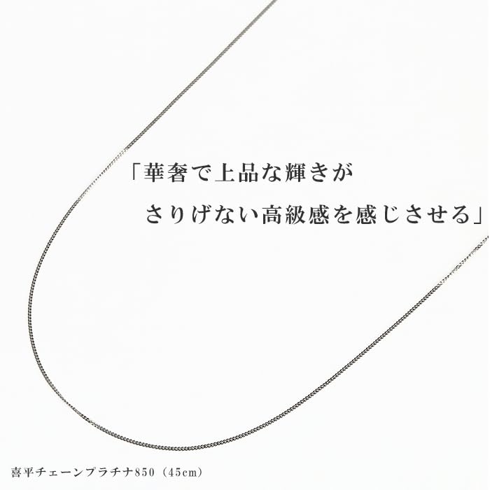 Ожерелье Kihei Chain Только цепочка Тонкая Ширина Платина 850 45 см [Okko] Женское 0,69 мм