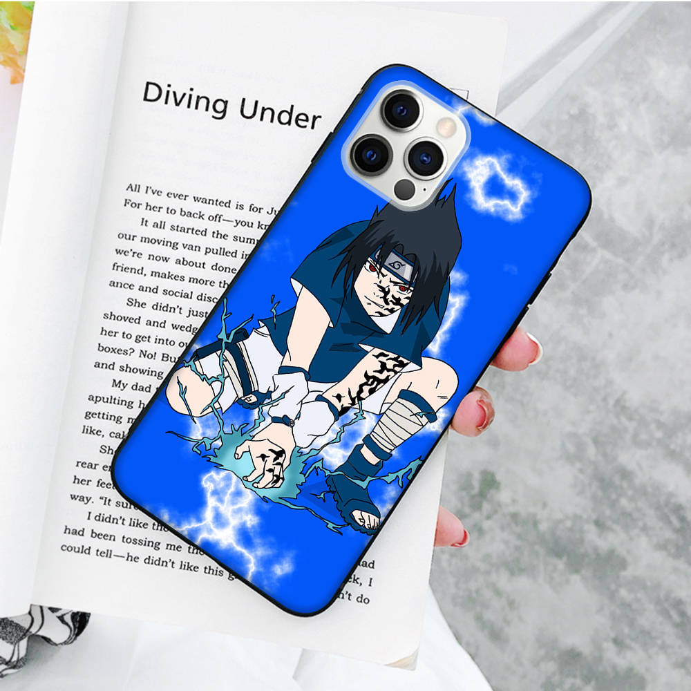 JW74 Наруто Саске черный мягкий чехол для Samsung Note 20 Lite S24 Ultra S23 A03 A05 A06 A11 A71 A15 A16 A13 A24 A25 A33 A52 A53 A50 M55 M35 Plus