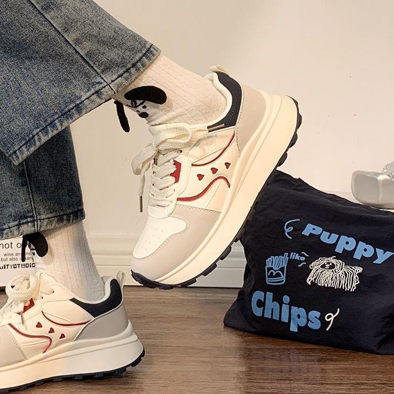 Кроссовки дофаминовые обувь Форреста Гампа весна новые на толстой подошве универсальные папины женские повседневные туфли