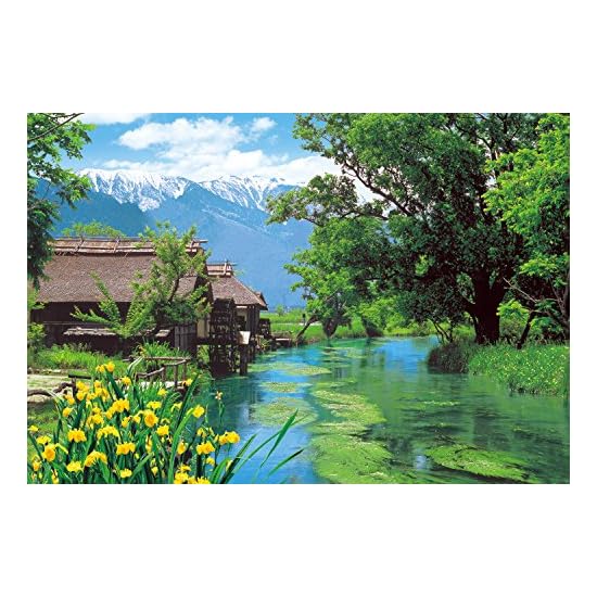 Epoch 300-Piece Jigsaw Puzzle Japanese Scenery Watermill in Azumino - Nagano (26×38cm) 25-143 Includ
