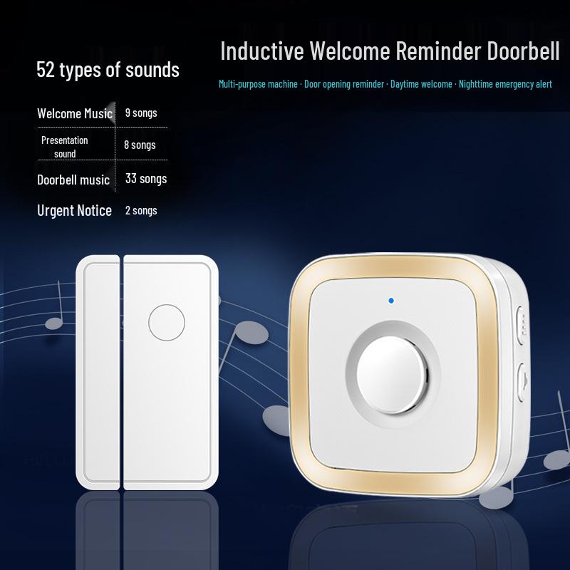 Welcome Door Sensor: Entry Alert & Voice Reminder for Shops