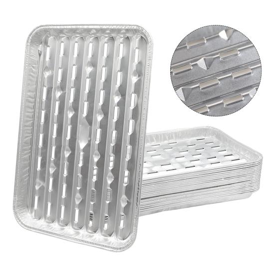 Yousheng 10/20Pcs Aluminum Foil Pans Heavy Duty Heat-Resistant Ribbed Bottoms Baking Trays Multifunctional Baking Trays