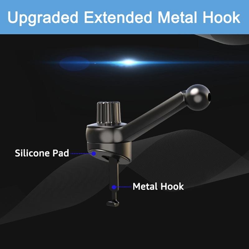 Универсальный зажим для воздуховода для автомобильного держателя телефона, крепление для воздуховода для автомобильного держателя телефона с шаровым шарниром 17 мм / 0,67 дюйма для телефонов