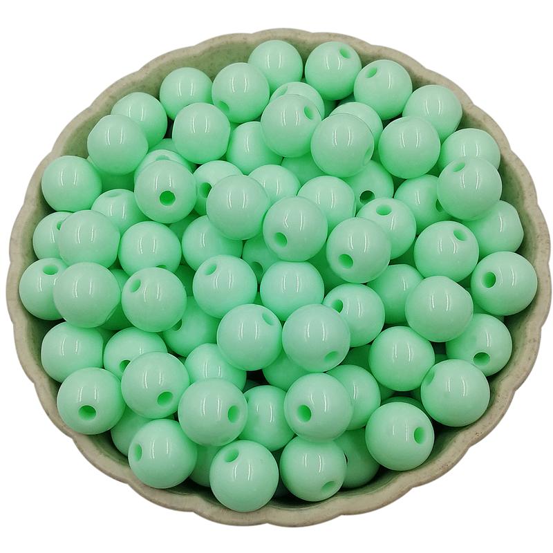 Товары для вечеринок для изготовления украшений Круглые свободные бусины своими руками Однотонные 50 шт. Многоцветные 10 мм Непрозрачные