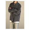 2024 Letter Long Sleeve Shirt Japanese Hong Kong Style Ins Loose Shirt Boys Summer Trendy Versatile Casual Coat