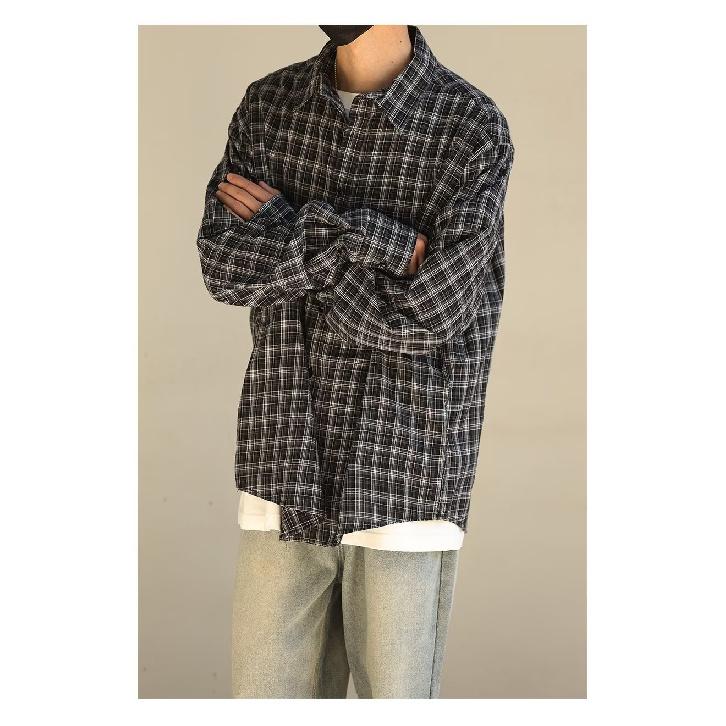 2024 Letter Long Sleeve Shirt Japanese Hong Kong Style Ins Loose Shirt Boys Summer Trendy Versatile Casual Coat