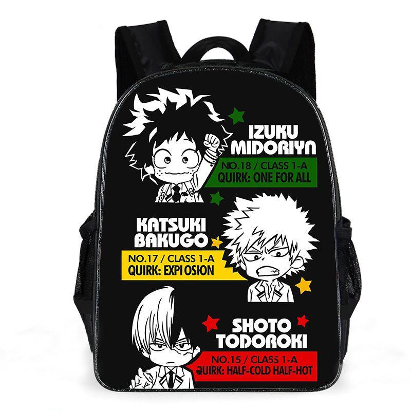 Cartoon Pattern My Hero Academy School Bag Backpack Durable And Versatile