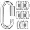 20/10pcs Quick Link Ring Stainless Steel Heavy Duty Carabiner D-Lock Repair Pet Keychain for Outdoor Travel Equipment Connector