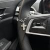 Блестящая цепочка с бантом из страз Декорация руля автомобиля Изысканная элегантная отделка салона автомобиля Уникальный браслет-подвеска