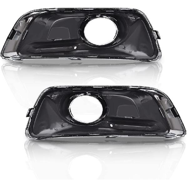 PIT66 Fog Lights Frame Trim Assembly Compatible with Chevy Malibu Eco 2013-2014/ Malibu 2013-2015/ Malibu Limited 2016, Left & Right Side Black 1