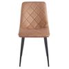 Cappuccino velvet chair with upholstered black legs for office and living room