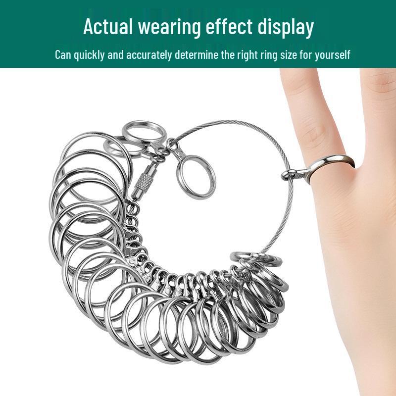 Adjustable Metal Finger Ring Sizer for Accurate Measurement