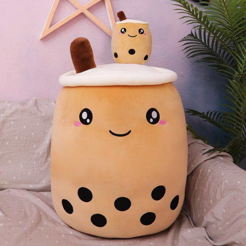 24 см Подушка для чая с молоком Kawaii Мягкая плюшевая игрушка Boba Tea Plushie Игрушка для детей Игрушки Подарки на день рождения