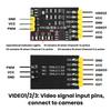 DC5-12V FPV 3-channel camera switching channel video switcher module, PWM control suitable for time traveling machines/drones