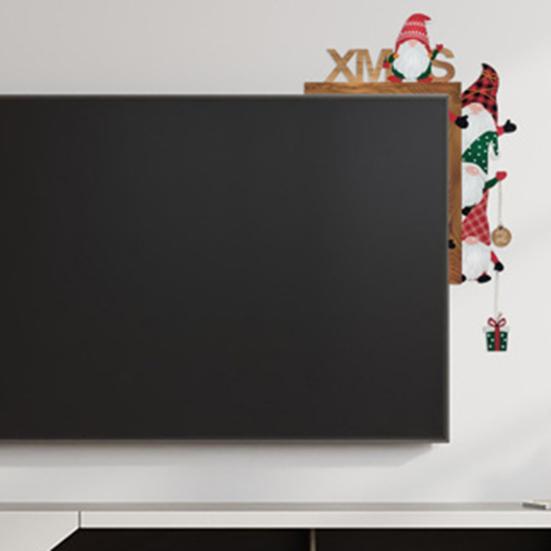 Door Corner Decoration Wood Christmas Faceless Old Man Corner Ornament Colorful Gnome Festive Decor Corner Ornament for Mirror Cabinet Furniture