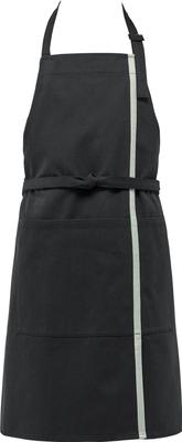 Нагрудник для винтажного шейного нагрудника T8805 Свободный размер [Arbe] Рестораны, Гостиницы, Кафе, Саржа, 100% хлопок, Отделка кантом, Фартук, C-10, Черный,