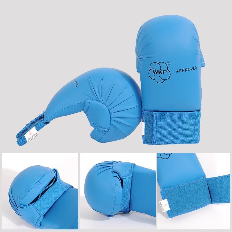 1pair Karate Glove PU Multi-Layer Composite Liner Sanda MMA Fighting Training Glove Hand Protection Glove Sports Protective Gear