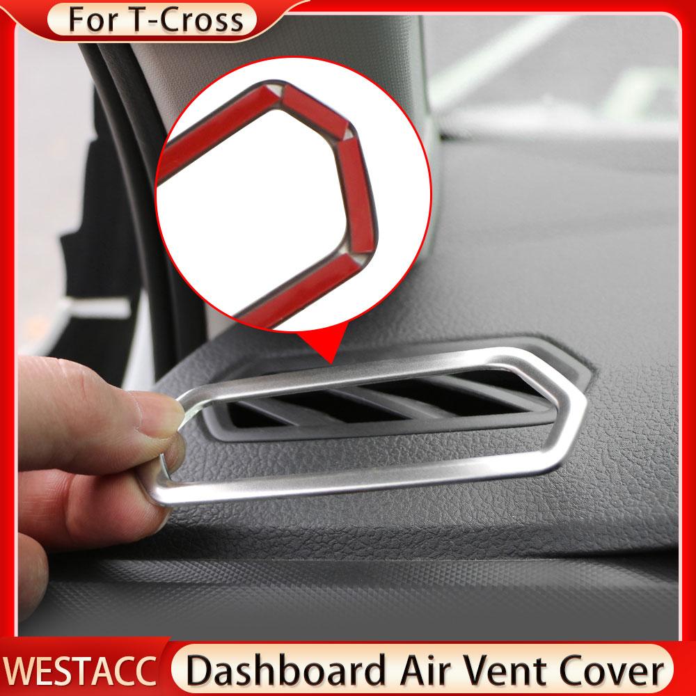 Автомобильная рамка для вентиляционного отверстия, наклейка, накладка для Volkswagen VW T-cross Tcross 2018 2022 2023 LHD