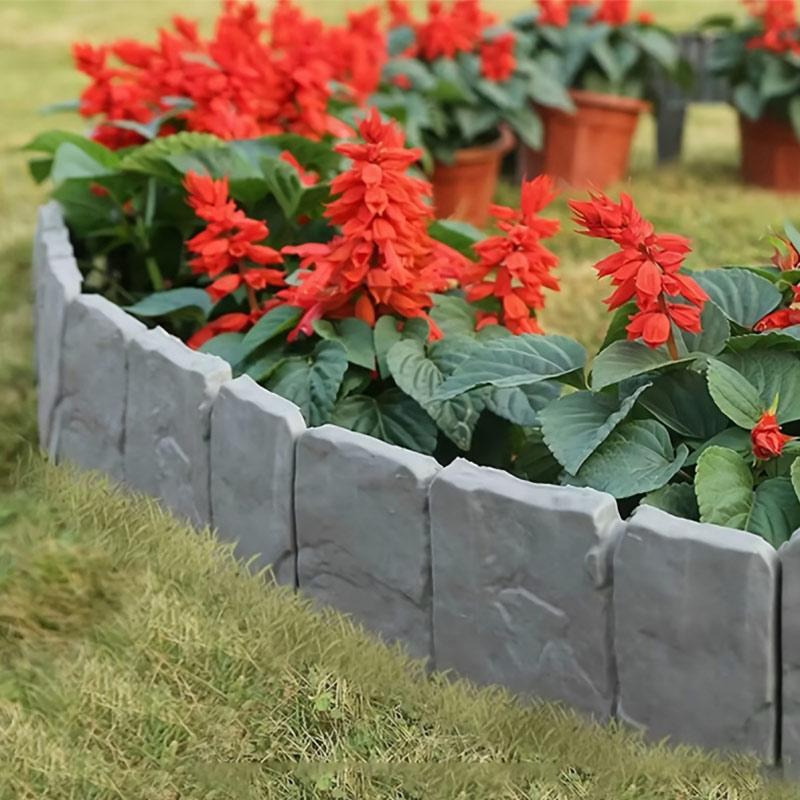 Пластиковый садовый забор под камень 10/20 шт. Уличный ландшафтный ограждение DIY Бордюр для газона и цветов Ландшафтный декор Пластиковый забор