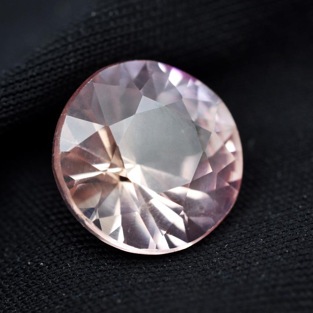 Natural Padparadscha Sapphire 8.60 Ct Round Stunning Certified Loose Gemstone