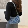 Star Denim Underarm Bag New Design Women's Handbag Fashion Single Shoulder Bag Female