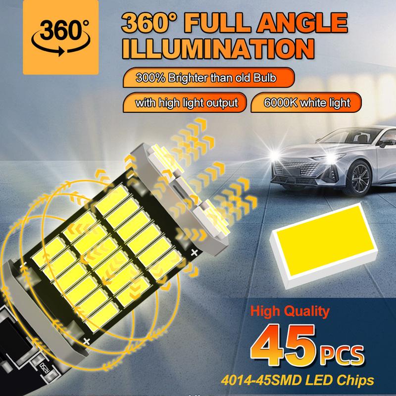 2PCS T15 W16W Car LED Reverse Light 6000K White CSP Chips For KIA CEED JD CD 2013-2016 2017 2018 2019 2020 2021 2022 Car Light