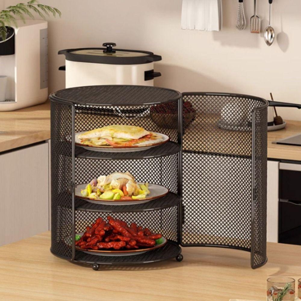 Штабелируемая кухонная полка для хранения Дышащие овощные шкафы Настольная овощная крышка Дом