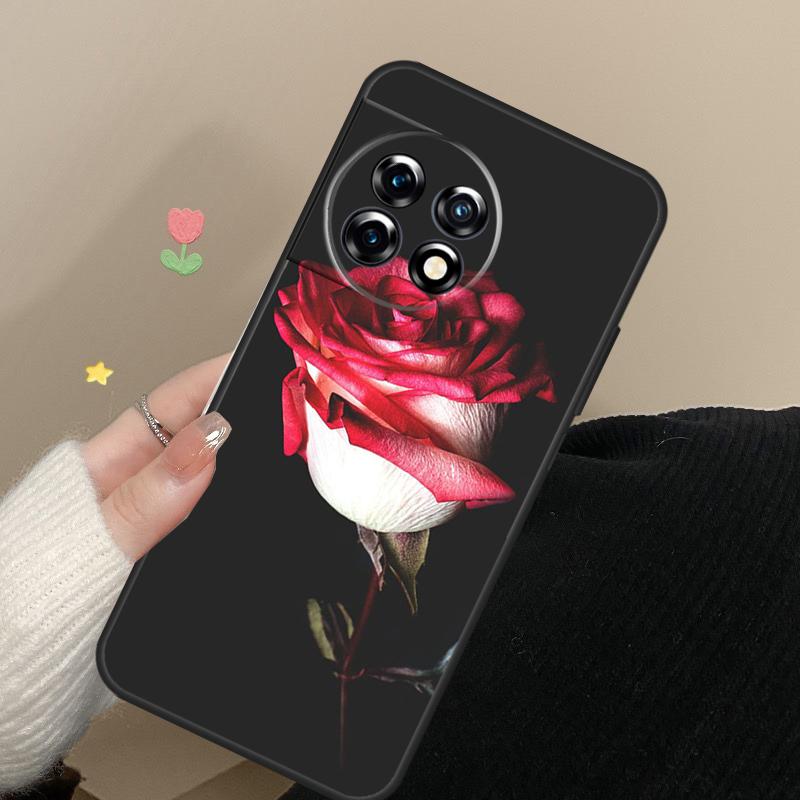 Red Rose Flower Case For OnePlus 15 13 12 11 10 Pro 13R 13T 12R 10T 8T Nord 5 CE 2 3 4 Lite N20 N30 Cover